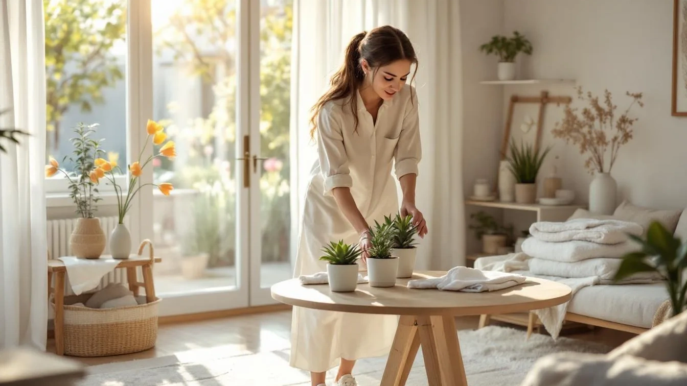 Jarní úklid bez stresu: Praktický průvodce minimalistickou domácností pro moderní ženu