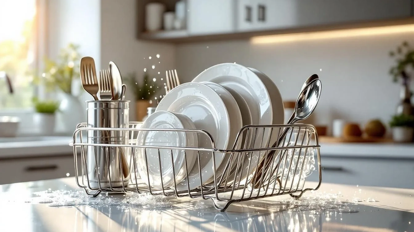 Skrytá hrozba v kuchyni: Proč byste nikdy neměli nechávat mokré nádobí v odkapávači přes noc