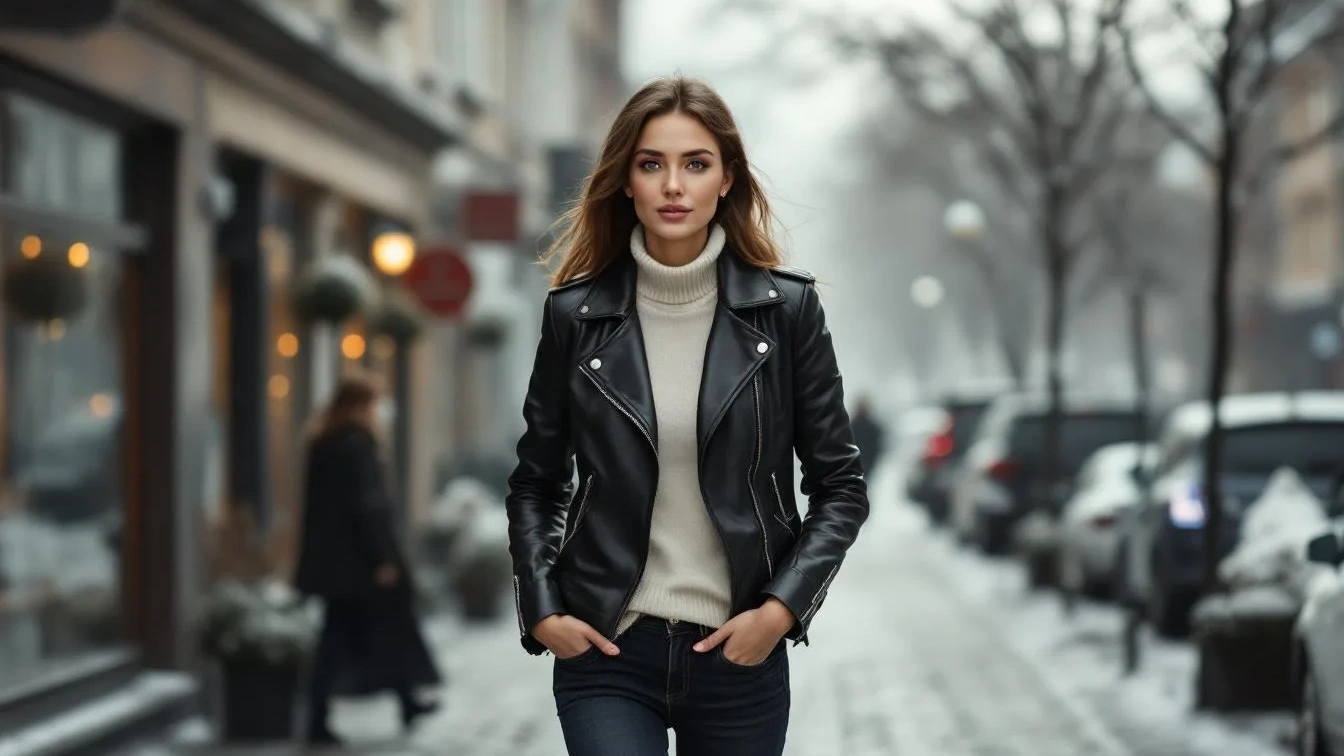 Zapomeňte na objemné kabáty: Stylové nošení kožených kousků i v nejchladnějších dnech až do jara